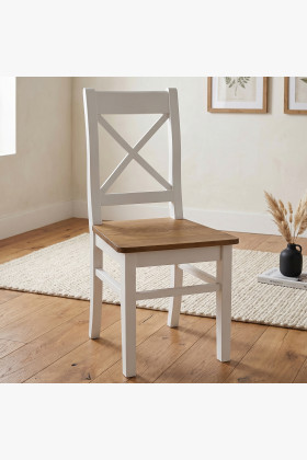 Jídelní židle Provence typ 26 borovice bílo-hnedá